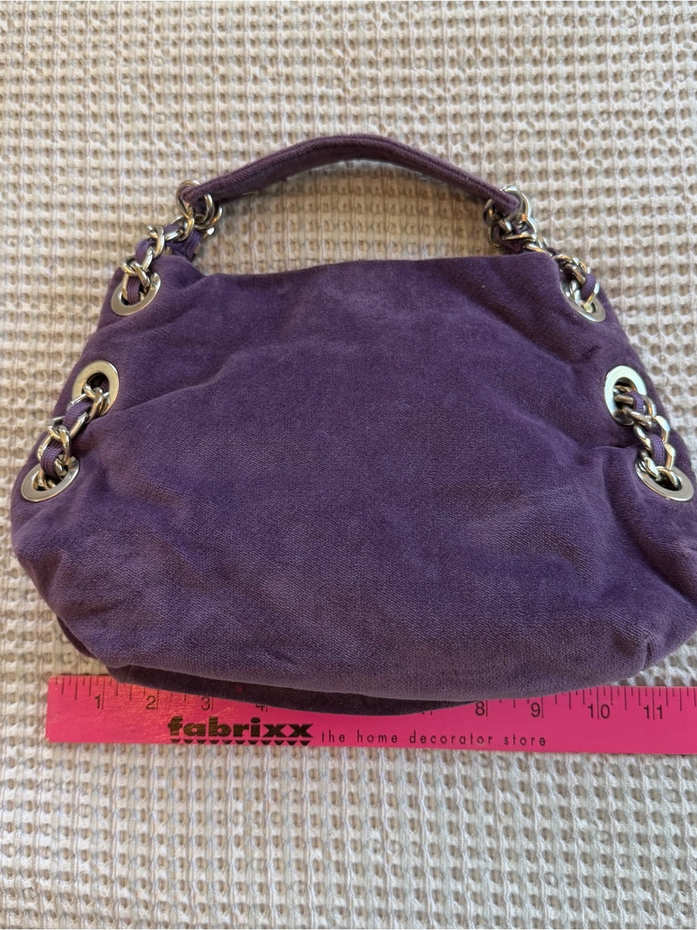 Buffalo David Bitton Purple hobo bag with Chain-Link Accents